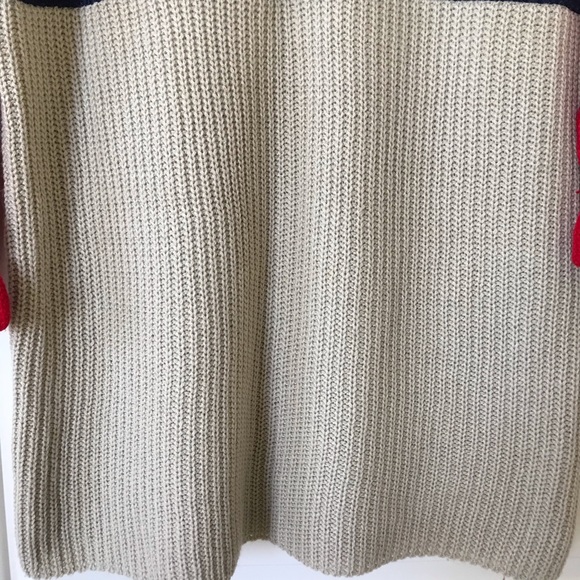 Urban Outfitters red navy colorblock sweater, L - Picture 4 of 6